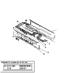 Control Panel Diagram and Parts List for ACO27DEW1-P1132334NW  Amana Wall Oven