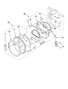 Door Parts Diagram and Parts List for MGDE250XL1  Maytag Dryer