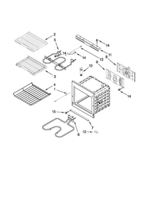 Internal Oven Parts Diagram and Parts List for JJW2830WB00  Jenn-Air Wall Oven