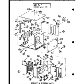Cabinet & Chassis Parts 2 Diagram and Parts List for EG3,12-1 P54688-5C Amana Air Conditioner