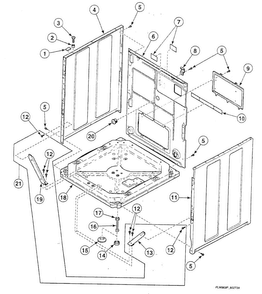 Cabinet Assy Diagram and Parts List for SWFA71QN3050  Speed Queen Washer