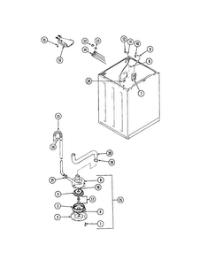 Pump Diagram and Parts List for LNC6743A71  Admiral Washer