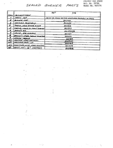 Sealed Burner Parts Page 2 Diagram and Parts List for 2970A  Amana Range