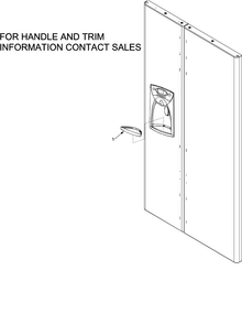 Handles And Trim Diagram and Parts List for SK535-2-PSK535062W0  Maytag Refrigerator