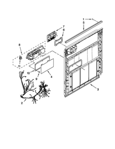 Inner Door Parts Diagram and Parts List for MDB4630AWS2  Maytag Dishwasher