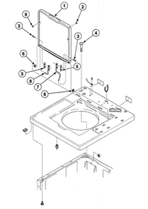 Lid Assy Diagram and Parts List for SWT021LA  Speed Queen Washer