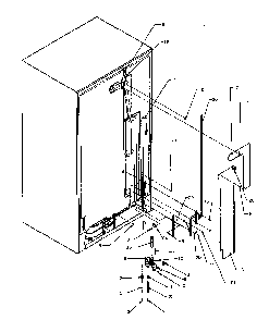 Cabinet Back Diagram and Parts List for SXD20Q2W-P1162508WW  Amana Refrigerator