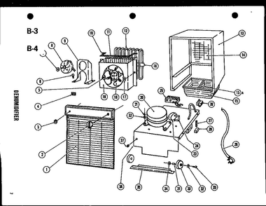 Dehumidifier Diagram and Parts List for DH42-HO P54341-6R Amana Dehumidifier