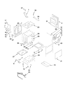 Chassis Parts Diagram and Parts List for MGR8772WB1  Maytag Range