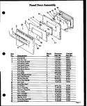 PANEL DOOR ASSY Diagram and Parts List for DDO-790  Amana Wall Oven