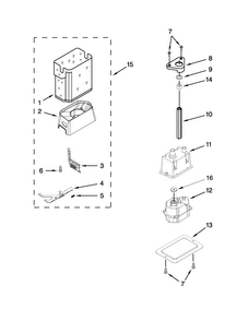 Motor And Ice Container Parts Diagram and Parts List for JS42PPDUDB20  Jenn-Air Refrigerator