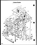 CABINET SECTION Diagram and Parts List for DDO-862  Amana Microwave Oven Combo