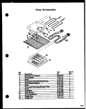OVEN ACCESSORIES Diagram and Parts List for DDO-862  Amana Microwave Oven Combo