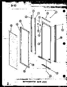 Refrigerator Door Assy Diagram and Parts List for SRI19E-1-C-P74870-16WC  Amana Refrigerator