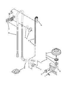 Fill, Drain And Overfill Parts Diagram and Parts List for MDB4949SDH1  Maytag Dishwasher
