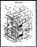 CABINET SECTION Diagram and Parts List for FDO120  Amana Microwave