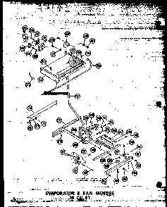 Evaporator & Fan Motors 18 Cu. Ft. Diagram and Parts List for T16W-P60303-53W  Amana Refrigerator