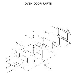 Oven door parts Diagram and Parts List for MMW9730FZ06  Maytag Microwave