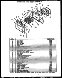 MICROWAVE OVEN DOOR ASSY Diagram and Parts List for FDO120  Amana Microwave