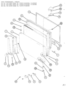 Top Mount Diagram and Parts List for TC22N-P116205W  Amana Refrigerator