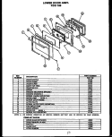 LOWER DOOR ASSY. FDO 180 Diagram and Parts List for FDO180  Amana Microwave