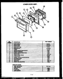 LOWER DOOR ASS. Diagram and Parts List for FDO280  Amana Microwave Oven Combo