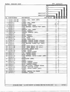 Freezer Door Page 2 Diagram and Parts List for 191457  Admiral Refrigerator