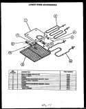 LOWER OVEN ACCESORIES Diagram and Parts List for FDO280  Amana Microwave Oven Combo