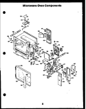 MICROWAVE OVEN COMPONENTS Diagram and Parts List for FDO162  Amana Microwave