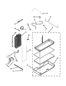 Lower Unit And Tube Parts Diagram and Parts List for JS42SSDUDE00  Jenn-Air Refrigerator