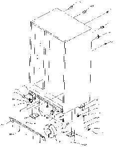 Cabinet Outer Hardware Diagram and Parts List for SXD25NP-P1162407W  Amana Refrigerator