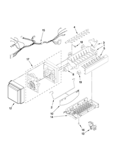 Icemaker Parts Diagram and Parts List for JFX2597AEP0  Jenn-Air Refrigerator