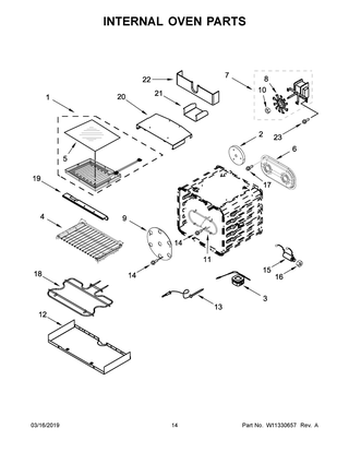 Internal Oven Parts Diagram and Parts List for JDRP536HM00  Maytag Range