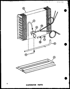 Evaporator Parts Diagram and Parts List for SCFC36HOH-B P9920004C Amana Air Conditioner