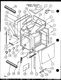 CABINET SECTION SINGLE OVEN Diagram and Parts List for AO27SC P8575503S Amana Range
