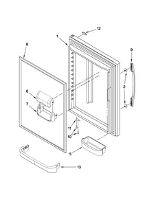 Refrigerator Door Parts Diagram and Parts List for MBF1953YEB0  Maytag Refrigerator