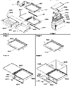 Deli, Shelf, And Crisper Assemblies Diagram and Parts List for SRD27TPSE-P1190313WE  Amana Refrigerator