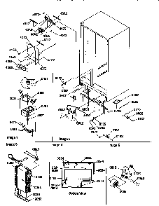 Drain System, Rollers, And Evaporator Assy Diagram and Parts List for SMD21TBW-P1193911WW  Amana Refrigerator