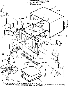 Cabinet Parts Diagram and Parts List for 5658778410  Kenmore Microwave