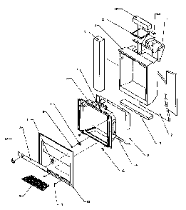 Ice And Water Cavity Diagram and Parts List for SQD25N2L-P1181317WL  Amana Refrigerator