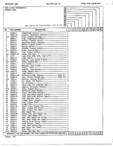 Fresh Food Compartment Page 2 Diagram and Parts List for 22572A  Admiral Refrigerator