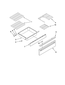 Drawer And Rack Parts Diagram and Parts List for MGS5775BDS21  Maytag Range