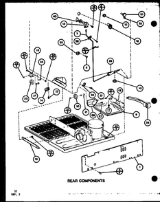 Rear Components 2 Diagram and Parts List for IC3K-P7621309W-TM  Amana Refrigerator