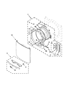 Door Parts Diagram and Parts List for MGD8000AW1  Maytag Dryer