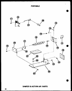 Damper & Action Air Parts Diagram and Parts List for 109-2J P54390-97R Amana Air Conditioner