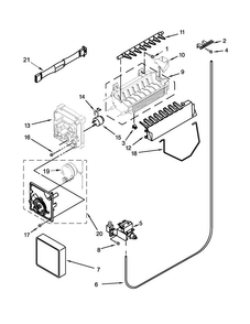 Ice Maker Parts Diagram and Parts List for MSF21D4MDE01  Maytag Refrigerator