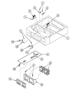 Control Panel Diagram and Parts List for SSE717LF  Speed Queen Dryer