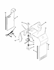 Air Flow Parts Diagram and Parts List for MSF25D4MDH01  Maytag Refrigerator