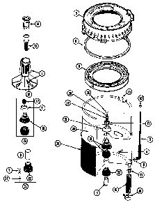 Tub Diagram and Parts List for LAT8014ABL  Maytag Washer
