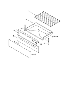 Drawer & Broiler Parts Diagram and Parts List for MGR7775WW0  Maytag Range